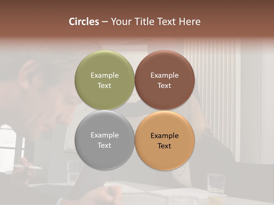 Business People In A Presentation PowerPoint Template