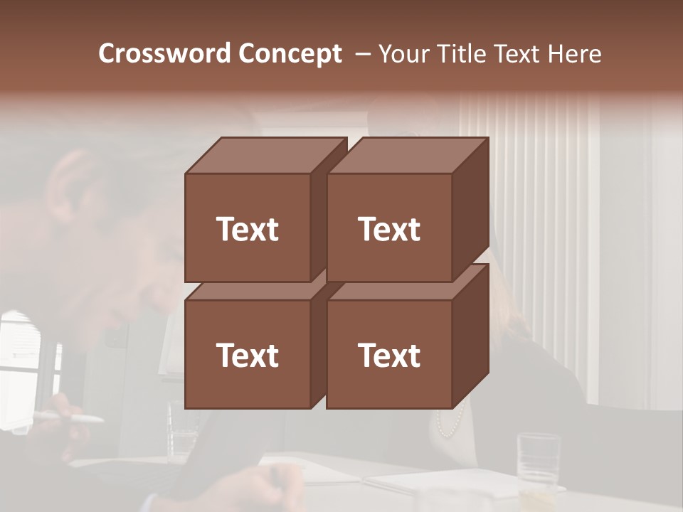 Business People In A Presentation PowerPoint Template