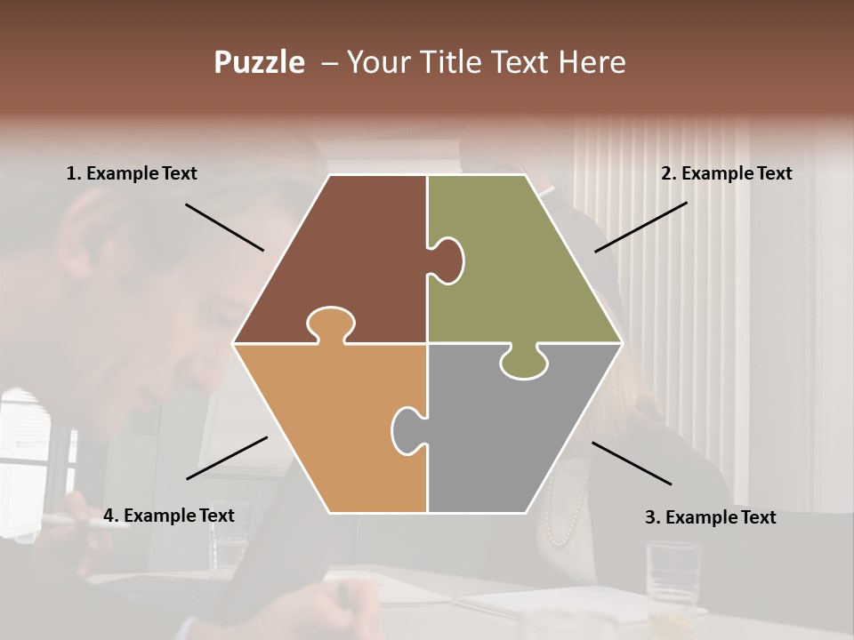 Business People In A Presentation PowerPoint Template