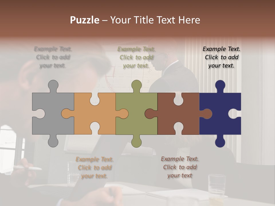 Business People In A Presentation PowerPoint Template