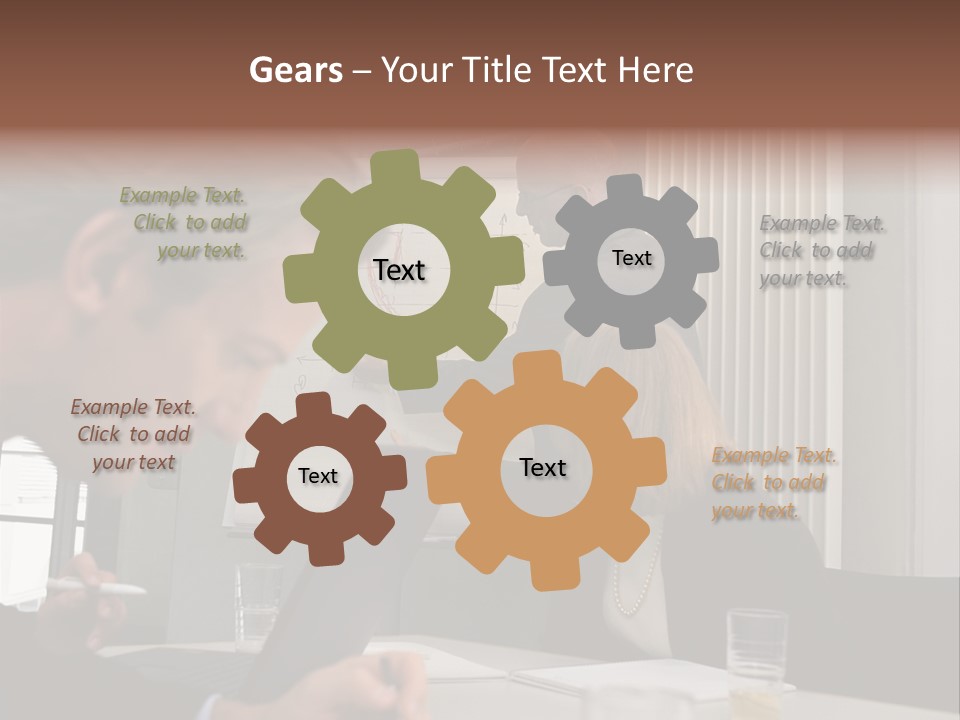 Business People In A Presentation PowerPoint Template