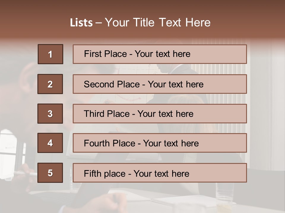 Business People In A Presentation PowerPoint Template
