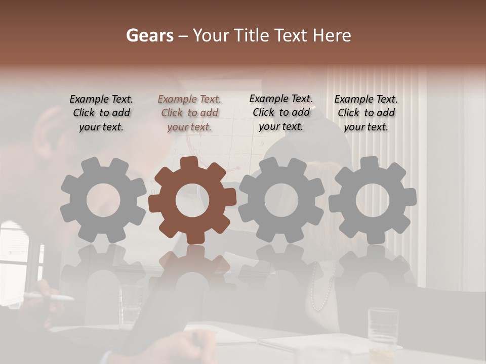 Business People In A Presentation PowerPoint Template