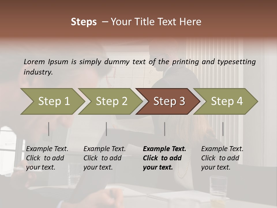 Business People In A Presentation PowerPoint Template