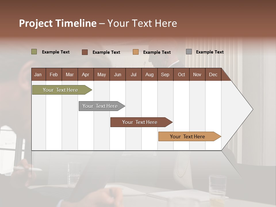 Business People In A Presentation PowerPoint Template