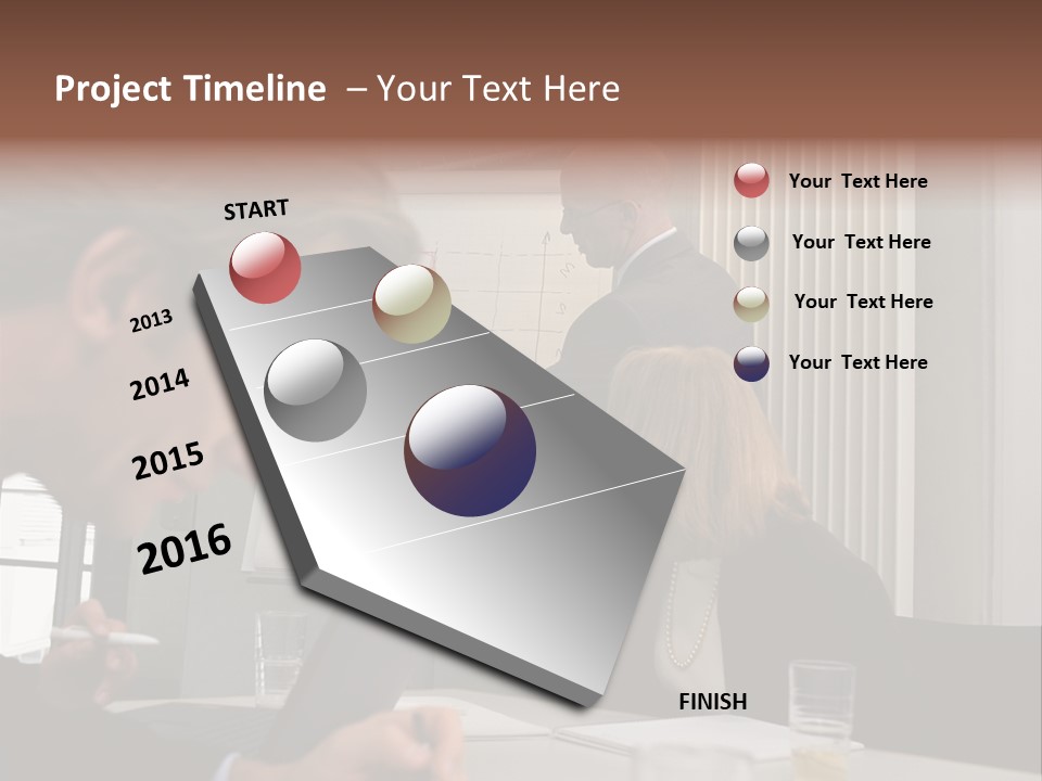 Business People In A Presentation PowerPoint Template