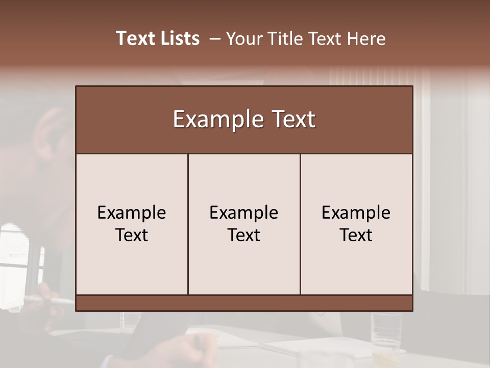 Business People In A Presentation PowerPoint Template