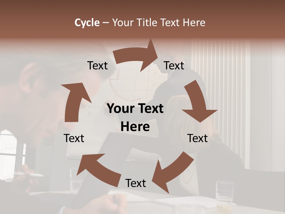 Business People In A Presentation PowerPoint Template