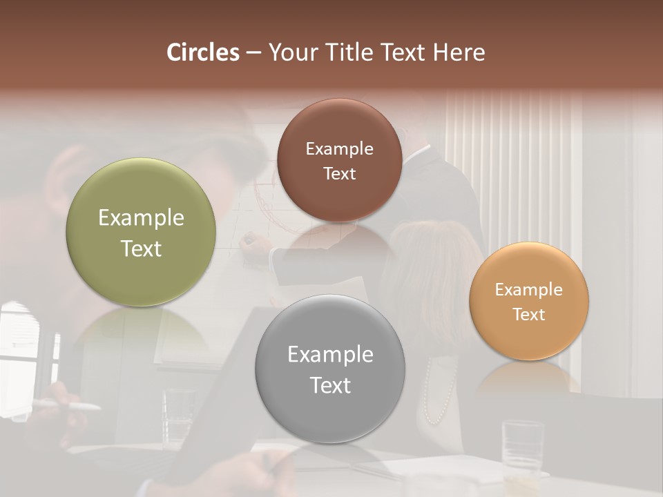 Business People In A Presentation PowerPoint Template