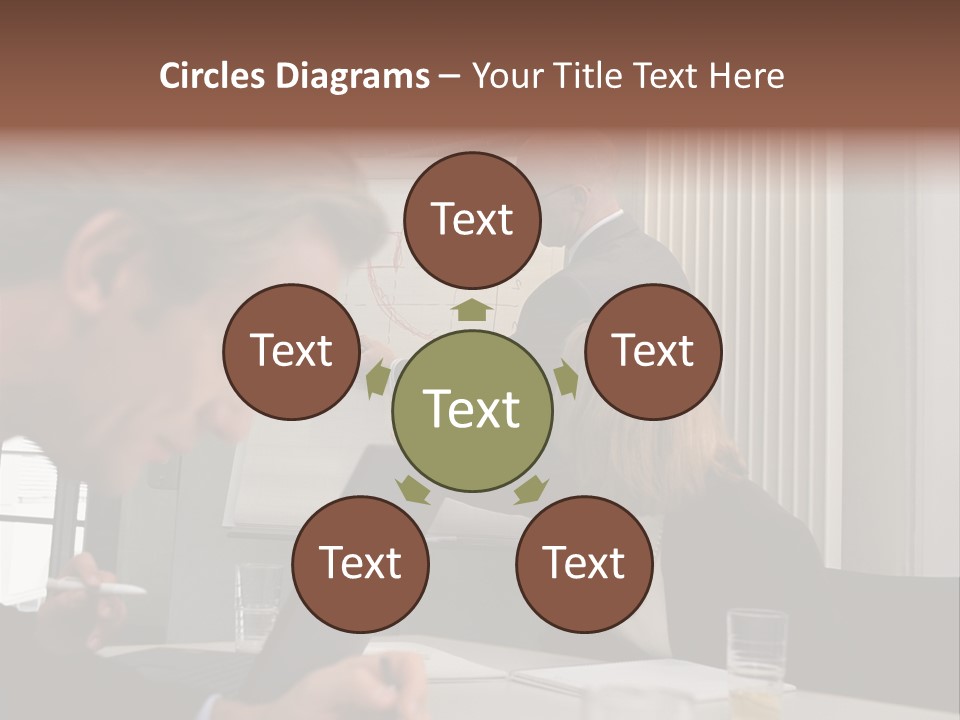 Business People In A Presentation PowerPoint Template