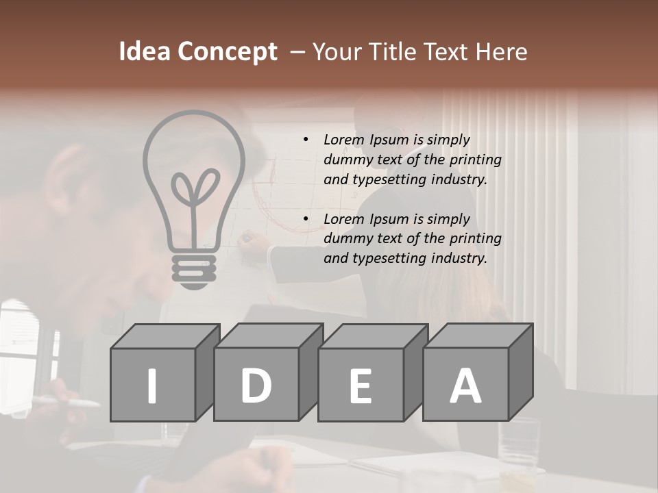 Business People In A Presentation PowerPoint Template