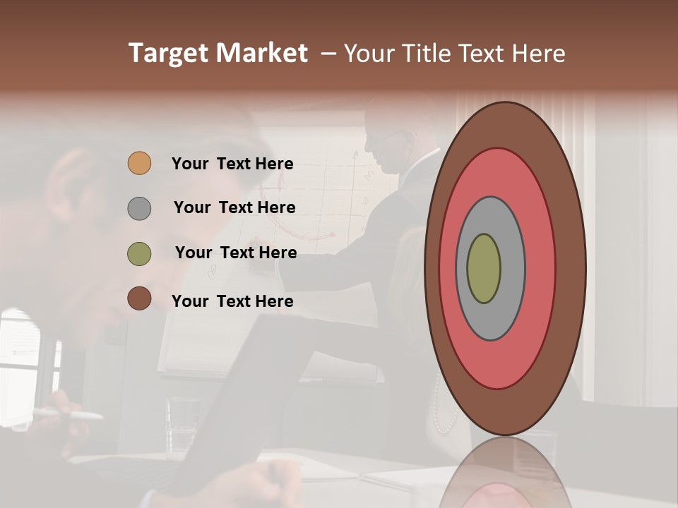 Business People In A Presentation PowerPoint Template