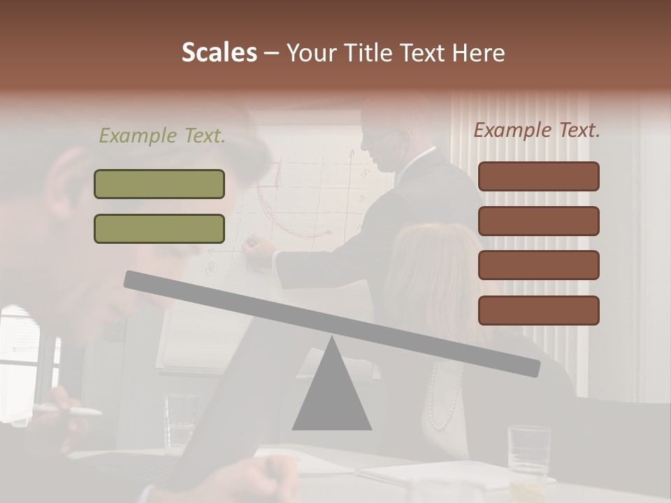 Business People In A Presentation PowerPoint Template