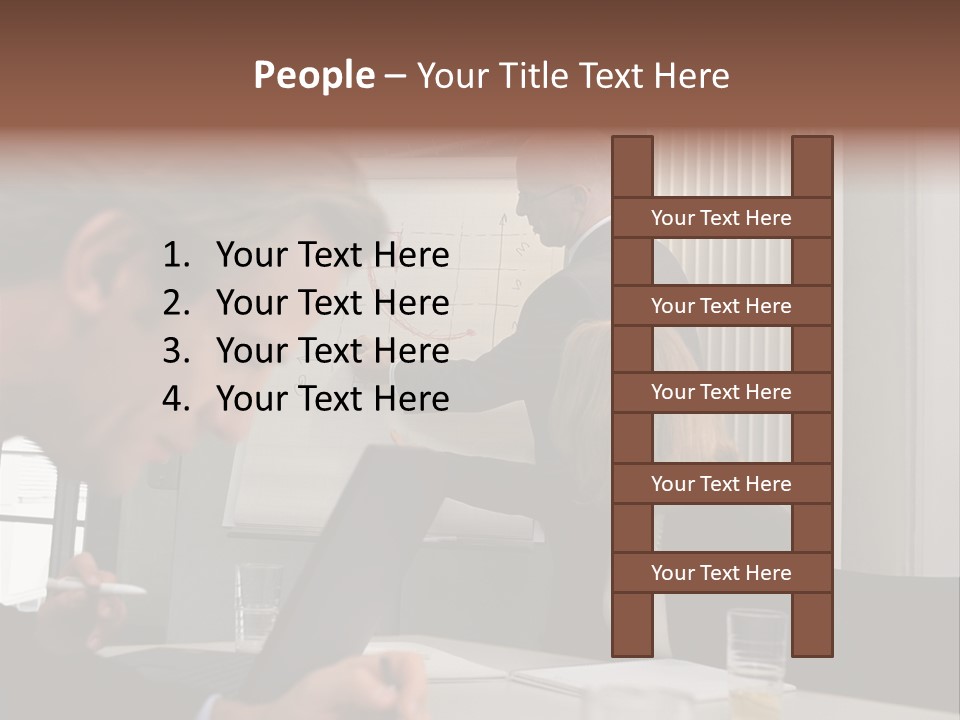 Business People In A Presentation PowerPoint Template