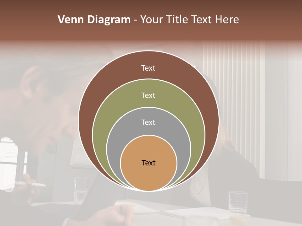 Business People In A Presentation PowerPoint Template