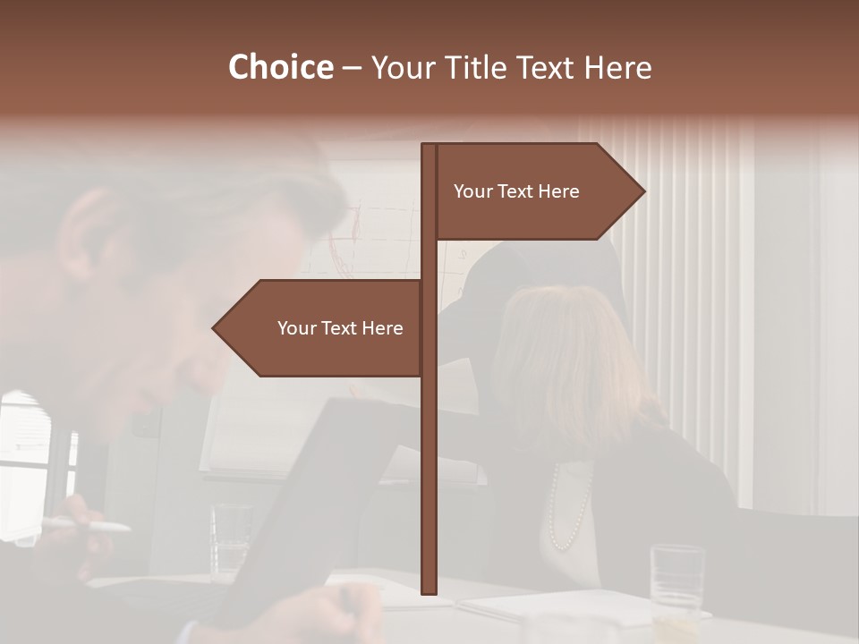 Business People In A Presentation PowerPoint Template