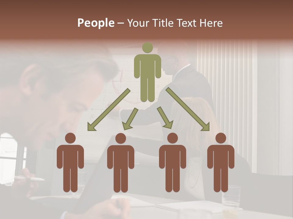 Business People In A Presentation PowerPoint Template