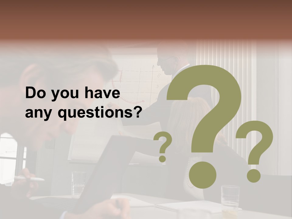 Business People In A Presentation PowerPoint Template