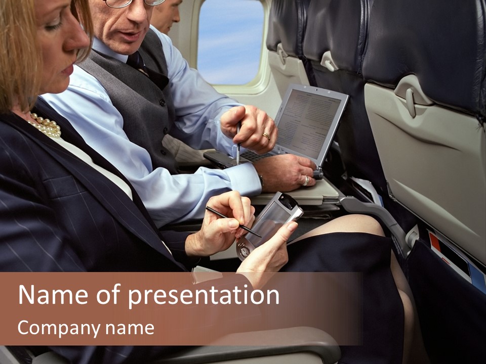 Business People In A Presentation PowerPoint Template