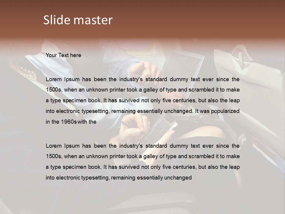 Business People In A Presentation PowerPoint Template