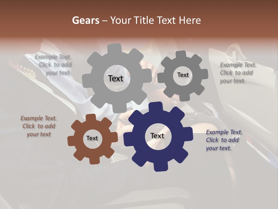 Business People In A Presentation PowerPoint Template