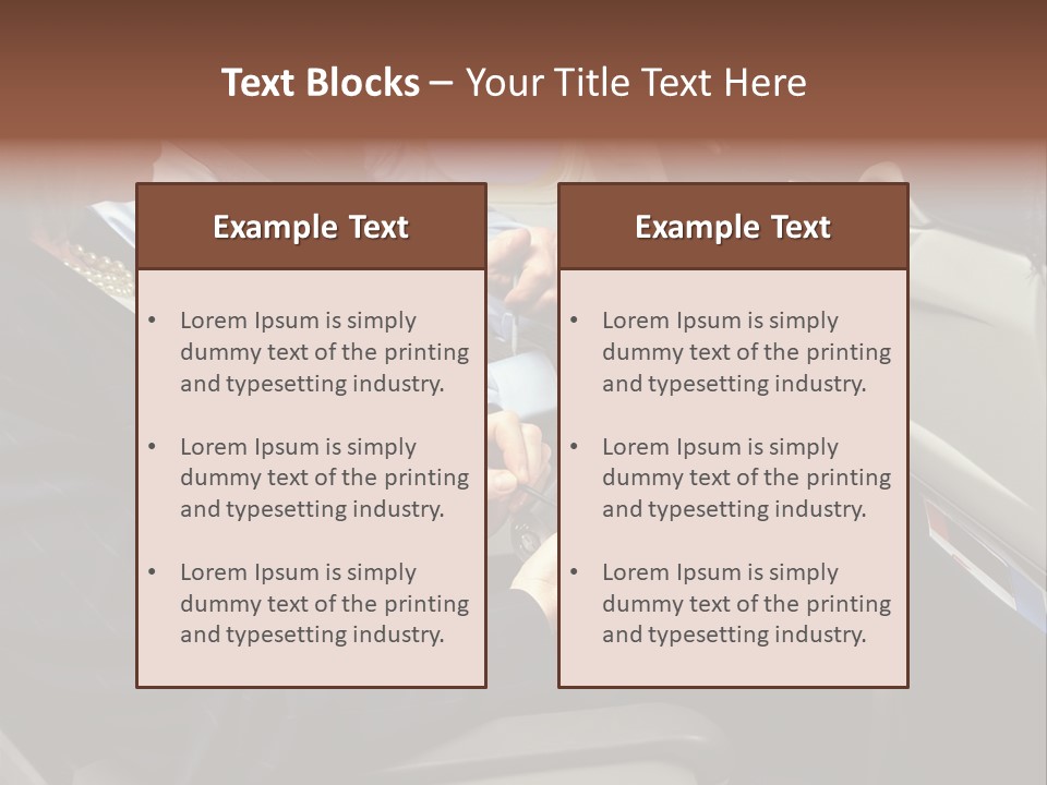 Business People In A Presentation PowerPoint Template