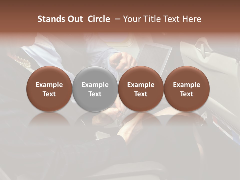 Business People In A Presentation PowerPoint Template