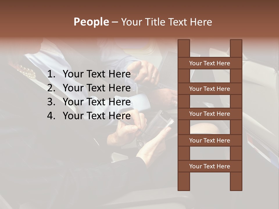 Business People In A Presentation PowerPoint Template