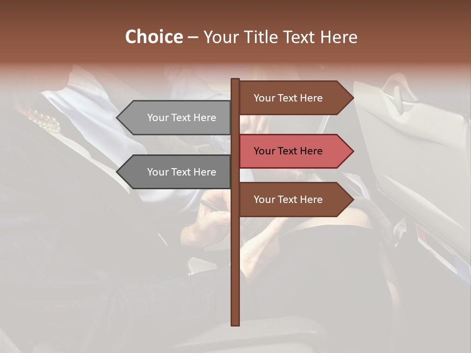 Business People In A Presentation PowerPoint Template