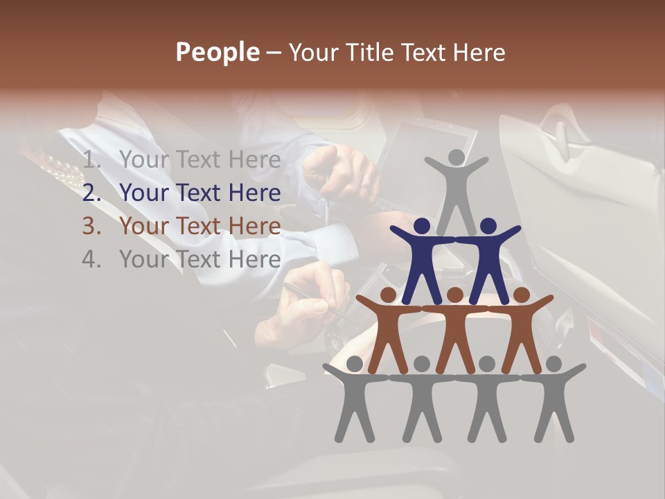 Business People In A Presentation PowerPoint Template