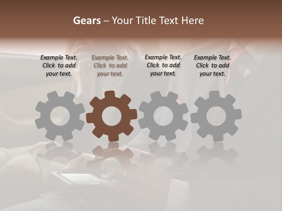Handheldcomputer Copyspace Holding PowerPoint Template