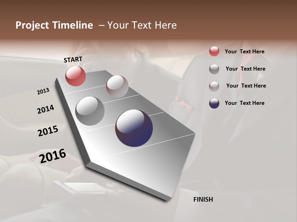Handheldcomputer Copyspace Holding PowerPoint Template