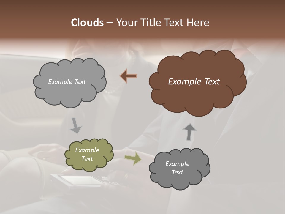 Handheldcomputer Copyspace Holding PowerPoint Template