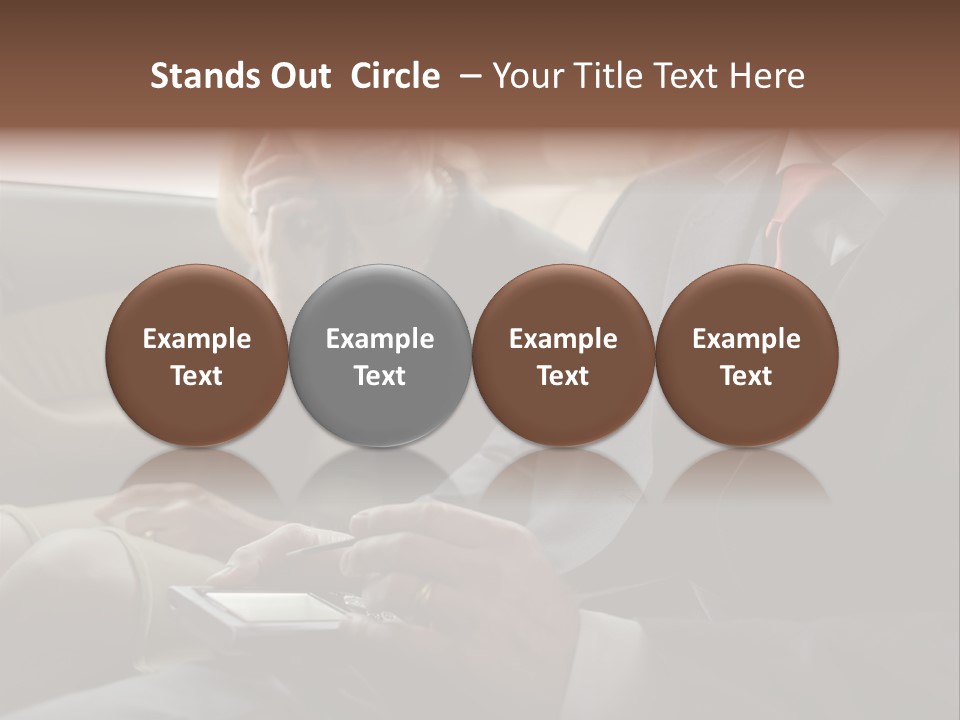 Handheldcomputer Copyspace Holding PowerPoint Template