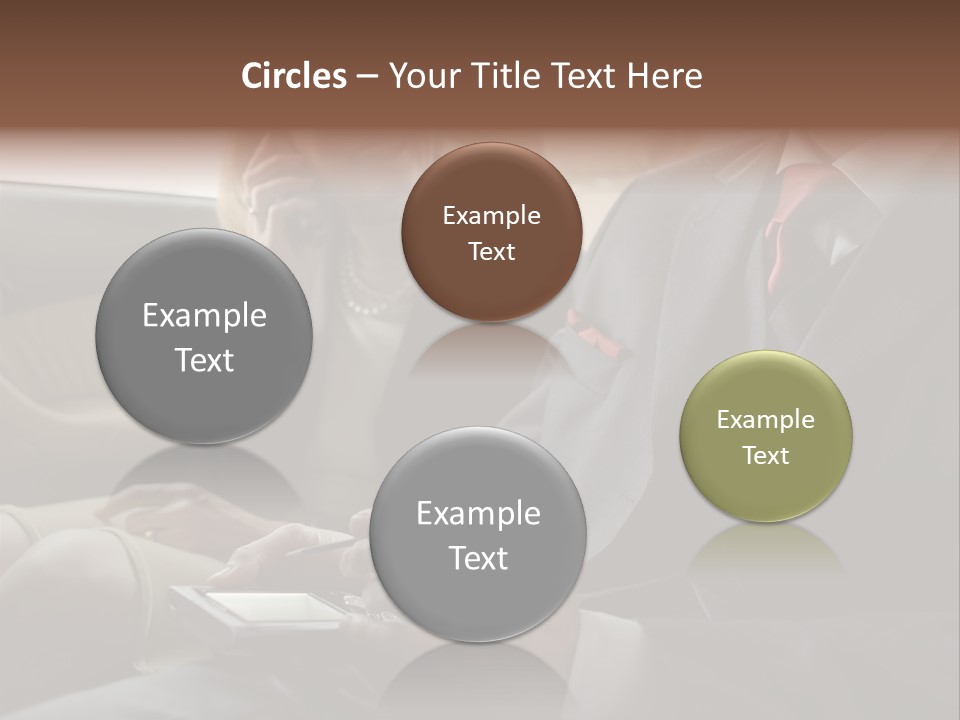 Handheldcomputer Copyspace Holding PowerPoint Template