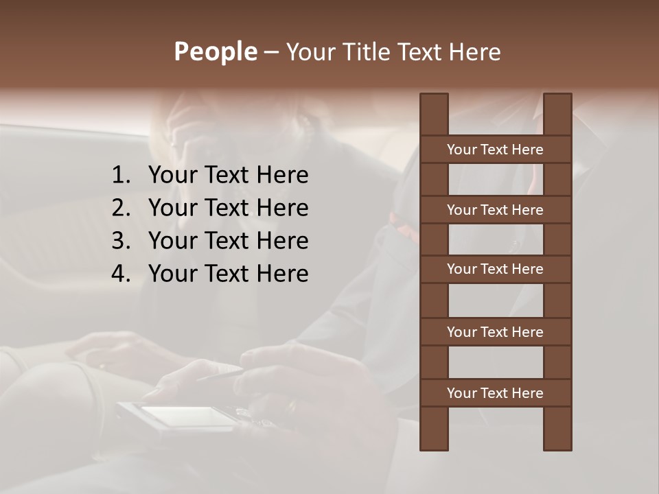 Handheldcomputer Copyspace Holding PowerPoint Template