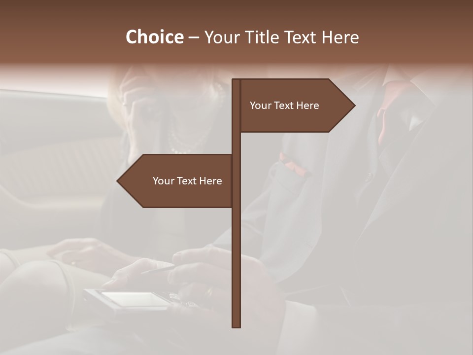 Handheldcomputer Copyspace Holding PowerPoint Template