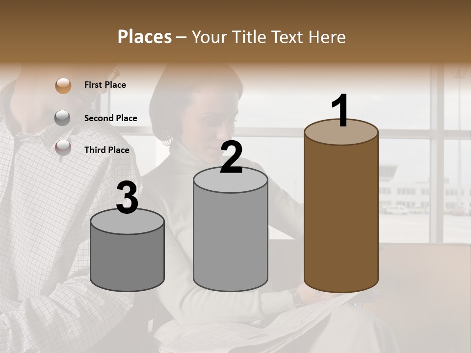 Business Matureman Wallmurals PowerPoint Template