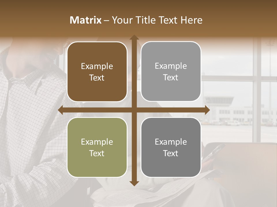 Business Matureman Wallmurals PowerPoint Template