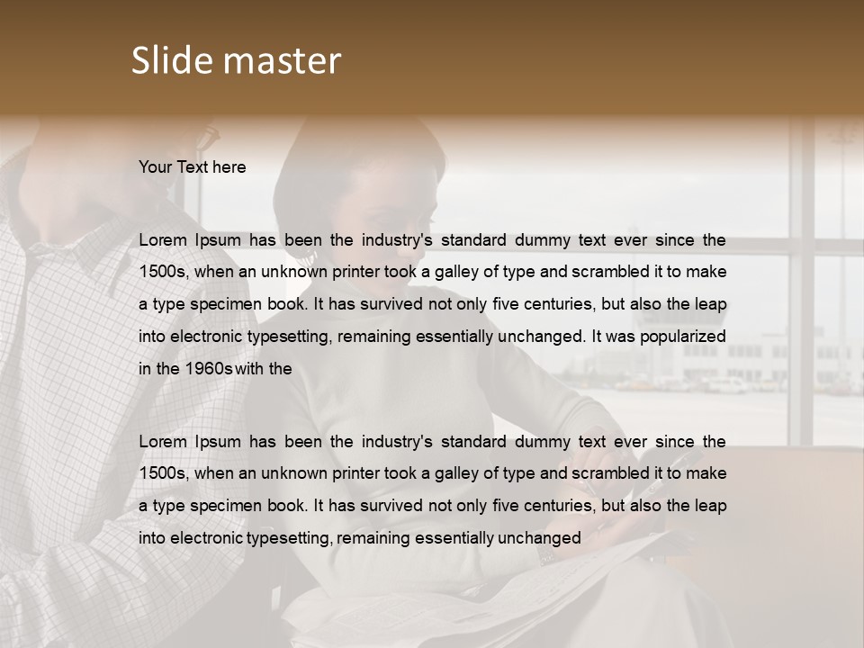 Business Matureman Wallmurals PowerPoint Template