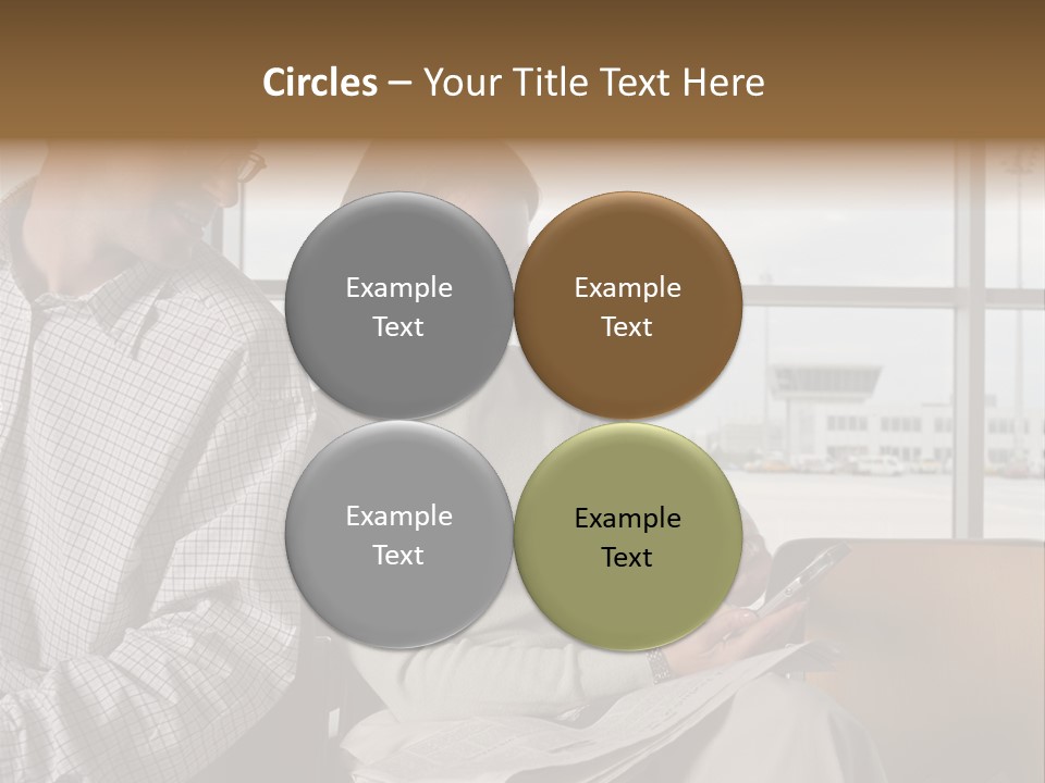 Business Matureman Wallmurals PowerPoint Template