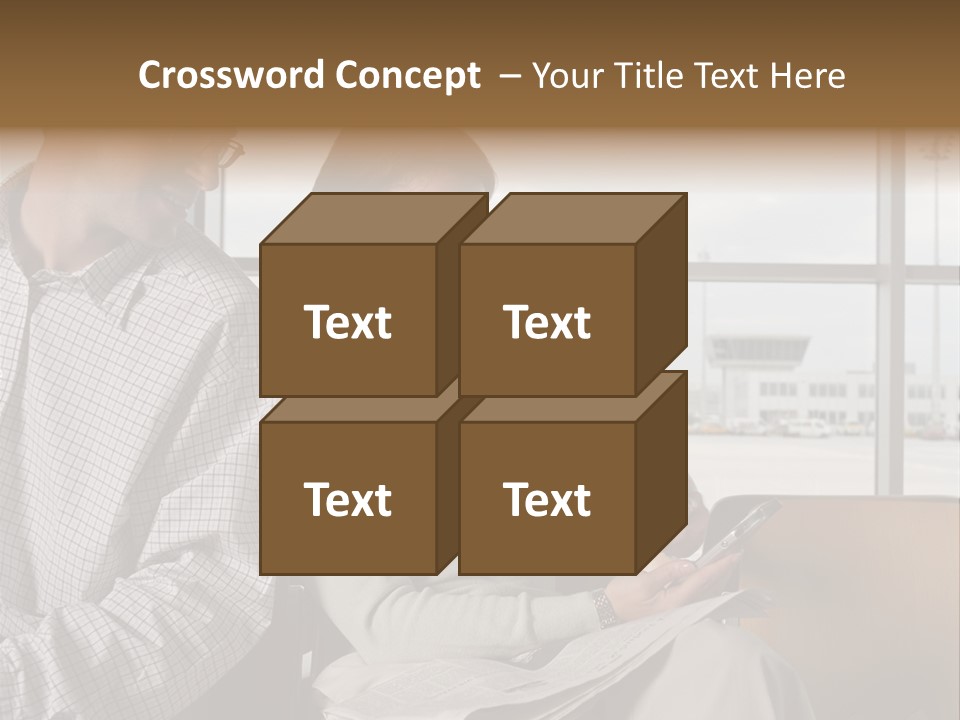 Business Matureman Wallmurals PowerPoint Template