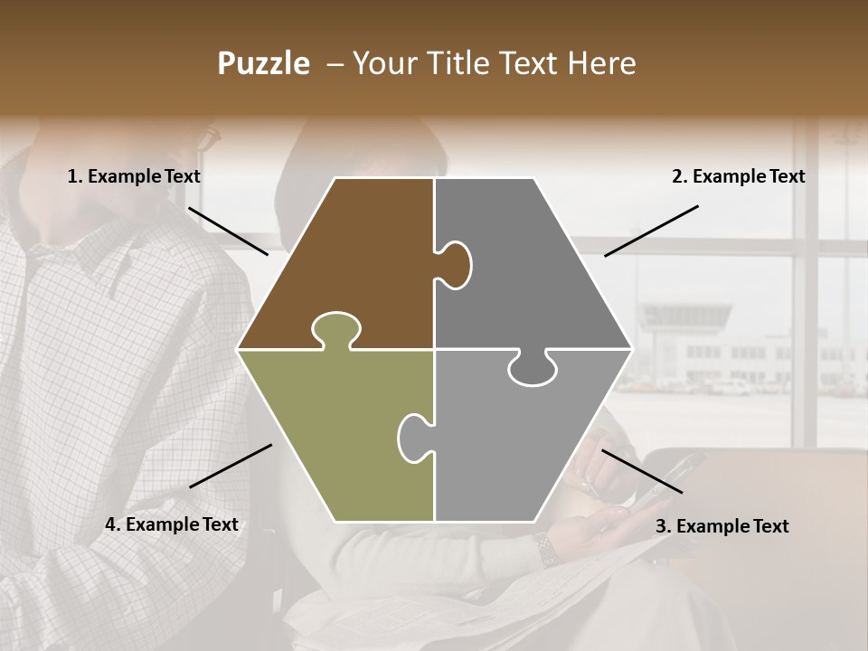 Business Matureman Wallmurals PowerPoint Template