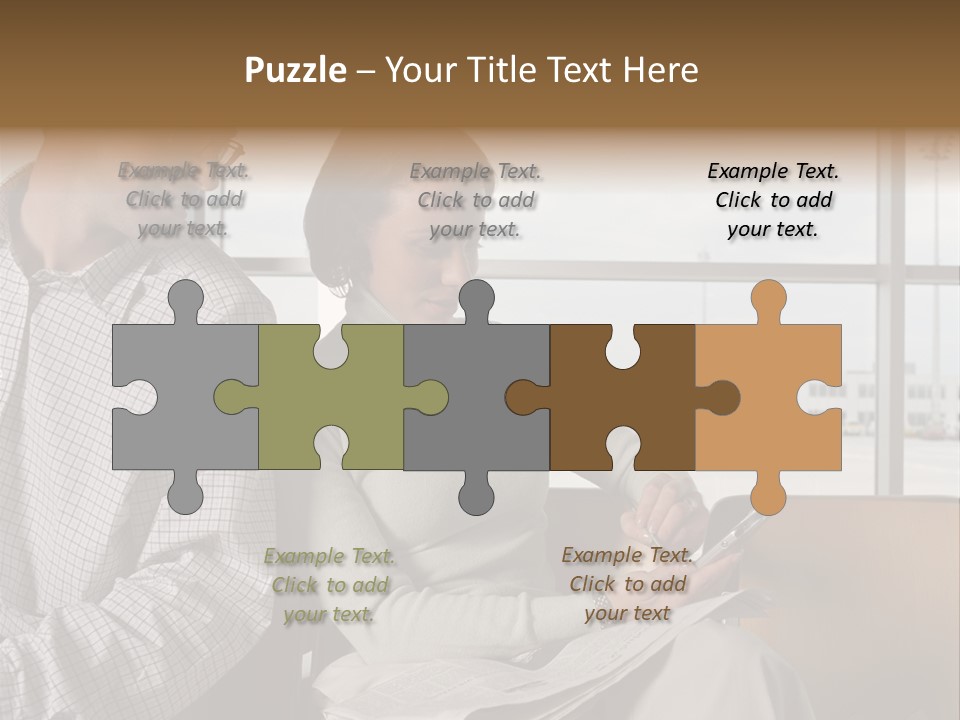 Business Matureman Wallmurals PowerPoint Template