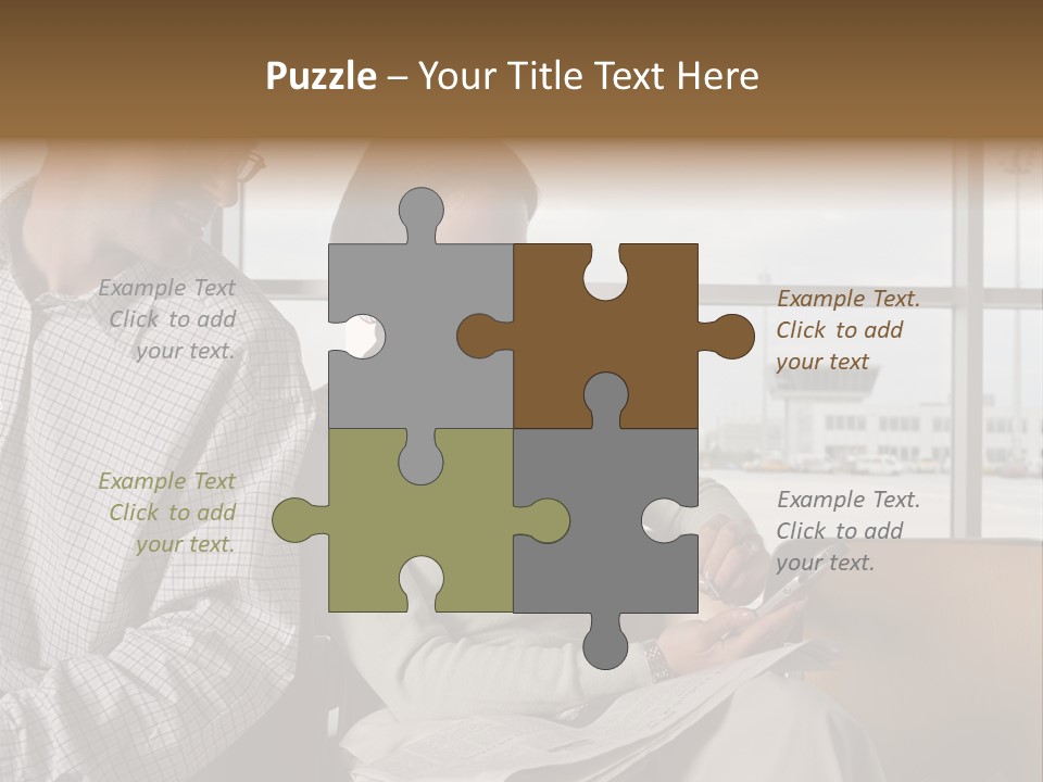 Business Matureman Wallmurals PowerPoint Template