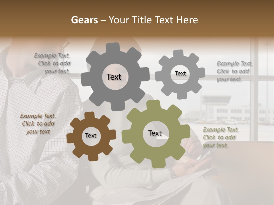 Business Matureman Wallmurals PowerPoint Template