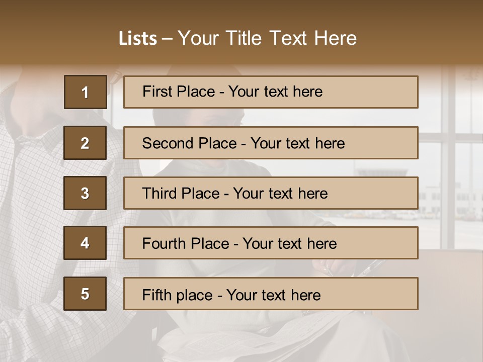 Business Matureman Wallmurals PowerPoint Template