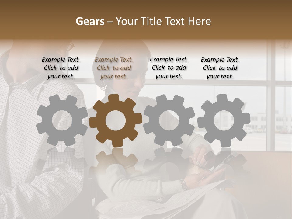 Business Matureman Wallmurals PowerPoint Template