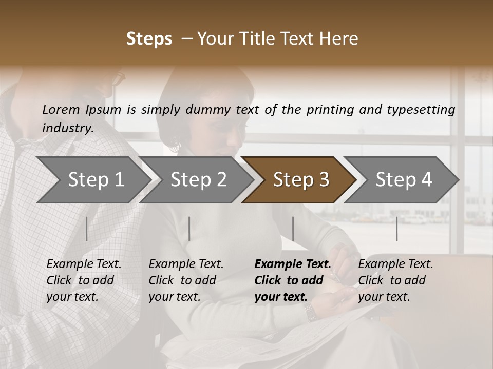 Business Matureman Wallmurals PowerPoint Template