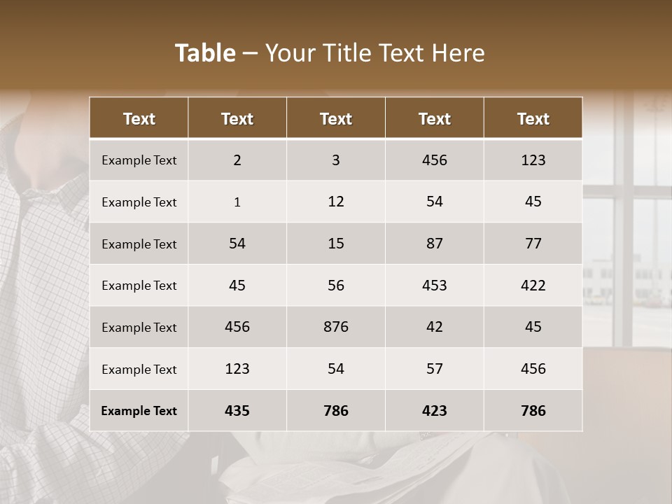 Business Matureman Wallmurals PowerPoint Template